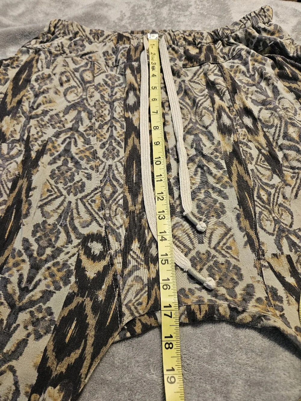 Free People Movement Rise To The Sun Harem Printed Khaki Pants Size M